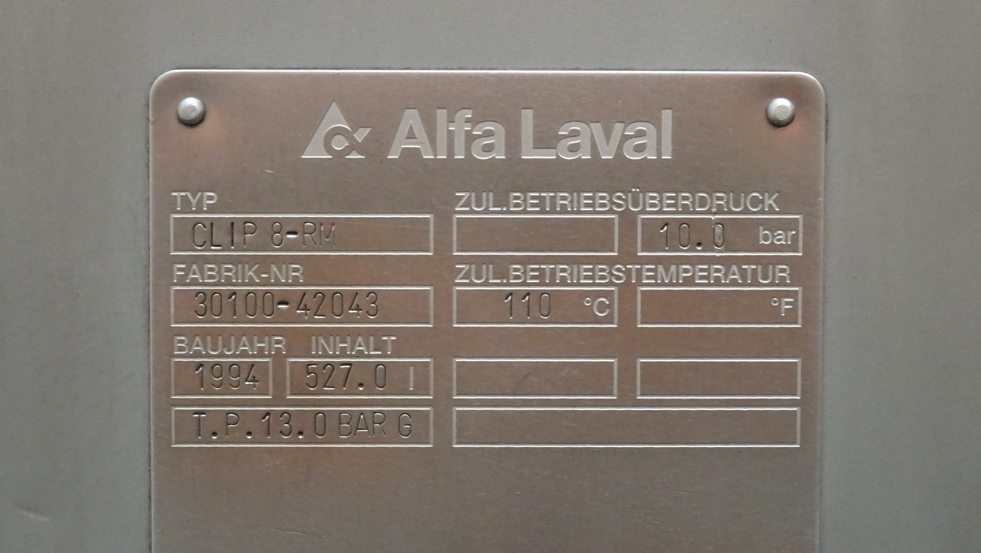 Alfa Laval Plateheat-exchangers Clip 8 RM